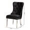 Baxton Studio Honora Contemporary Glam and Luxe Black Velvet Fabric and Silver Metal 2Piece Dining Chair Set 221-2PC-12909-ZORO - alternate 5